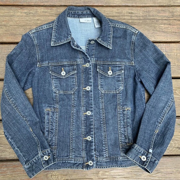 Chico's Jackets & Blazers - Chico's Womens Chico’s Size 0 Button Up Platinum Blue Denim Jacket Size Small